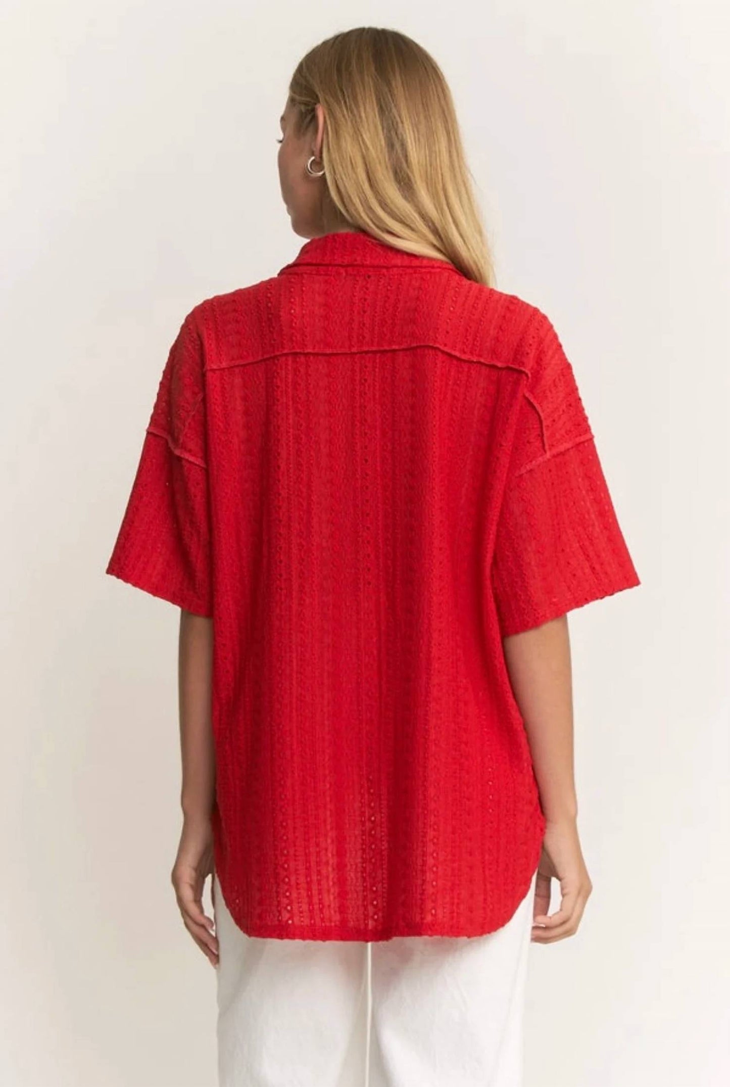 Eyelet Woven Top