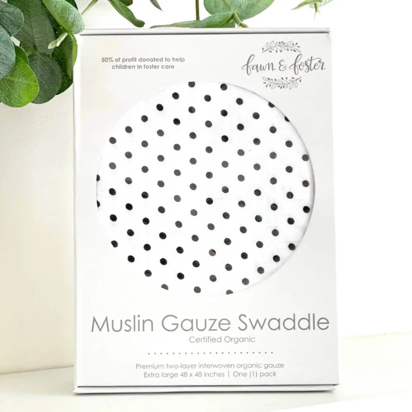 Fawn & Foster - Baby Organic Muslin Gauze Swaddle Blanket - Hazel - Rack Hunt
