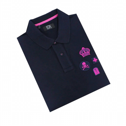 Multi Fuchsia Patch Polo