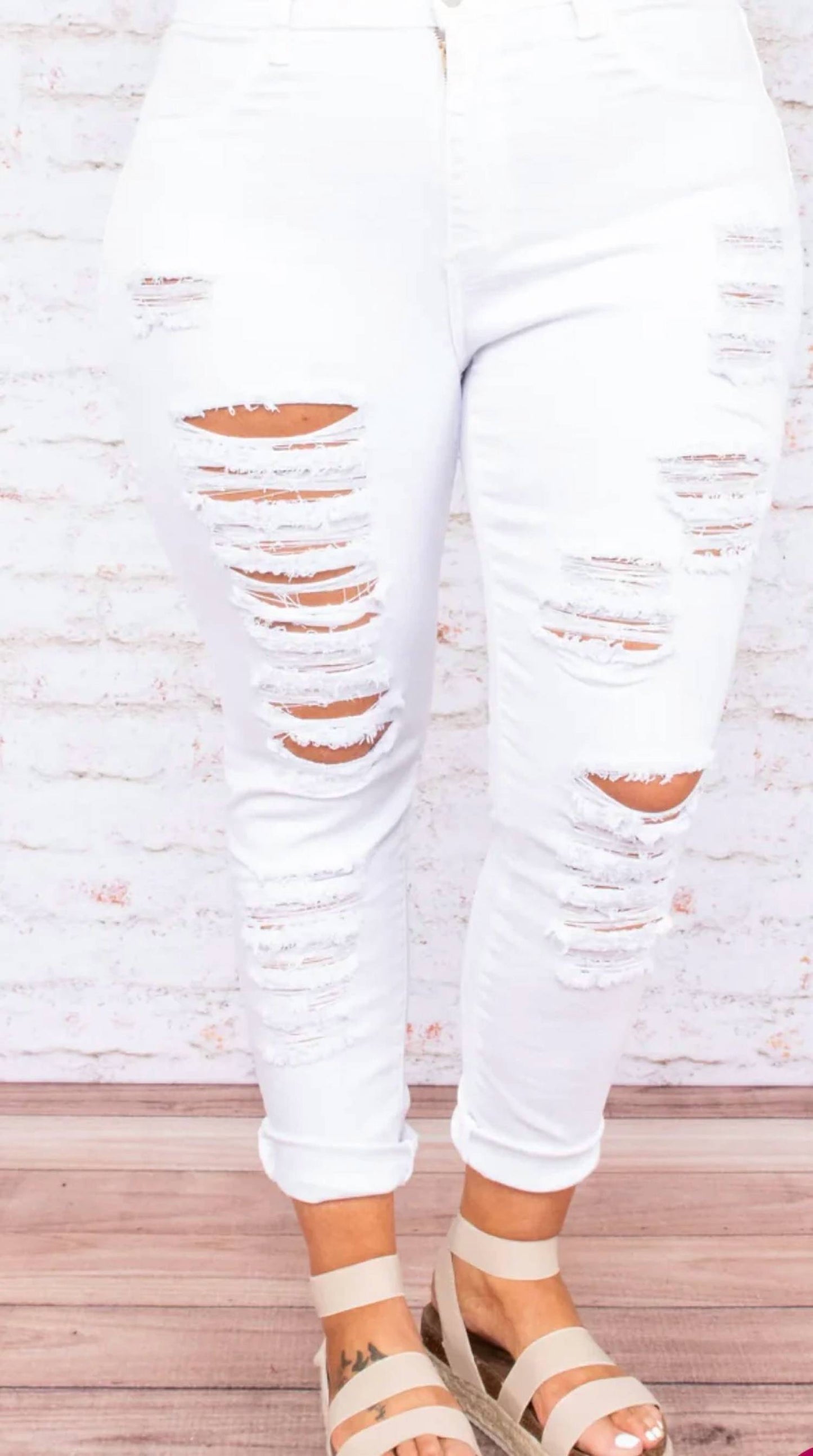 Distressed Denim Pants