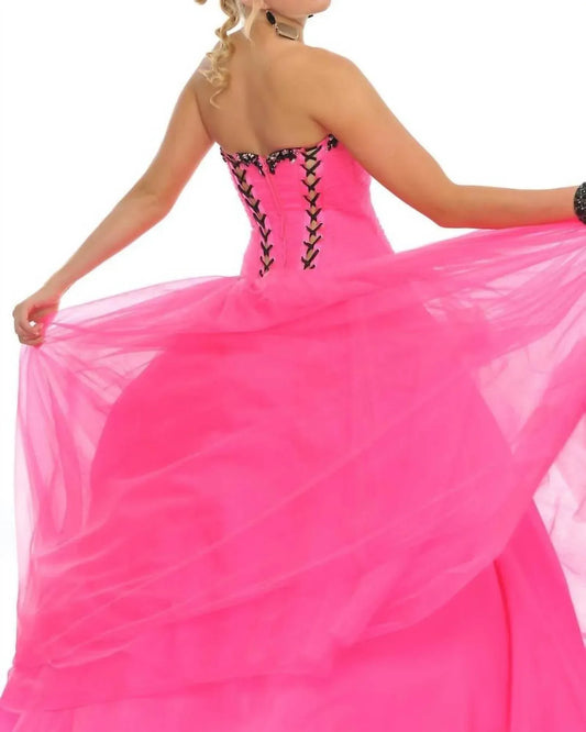 Precious Formals - Strapless Corset Lace-up Back Ballgown - Rack Hunt