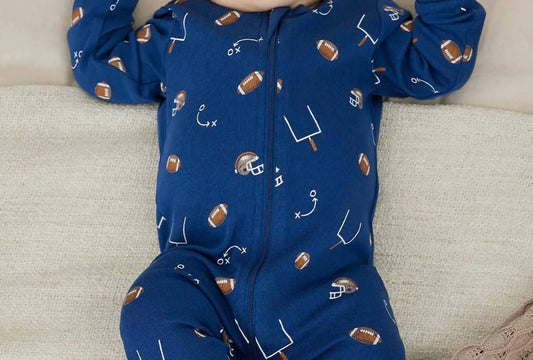 Petit Lem - Kids' Football Icon Footed Sleeper - Rack Hunt