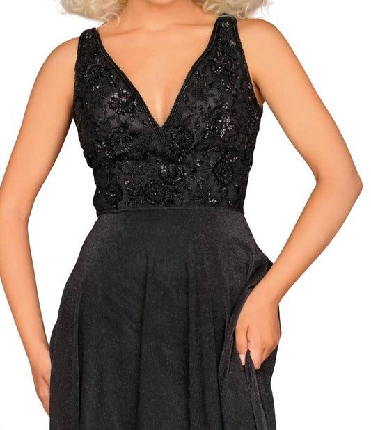 A-line V-neck Evening Gown