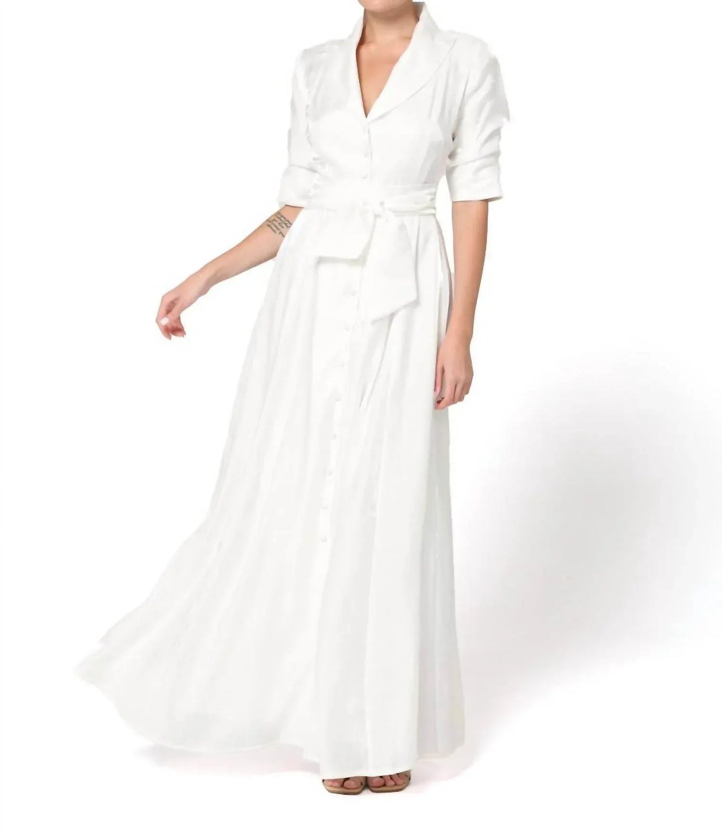 Baruni - Amara Shimmery Collar Maxi Dress - Rack Hunt