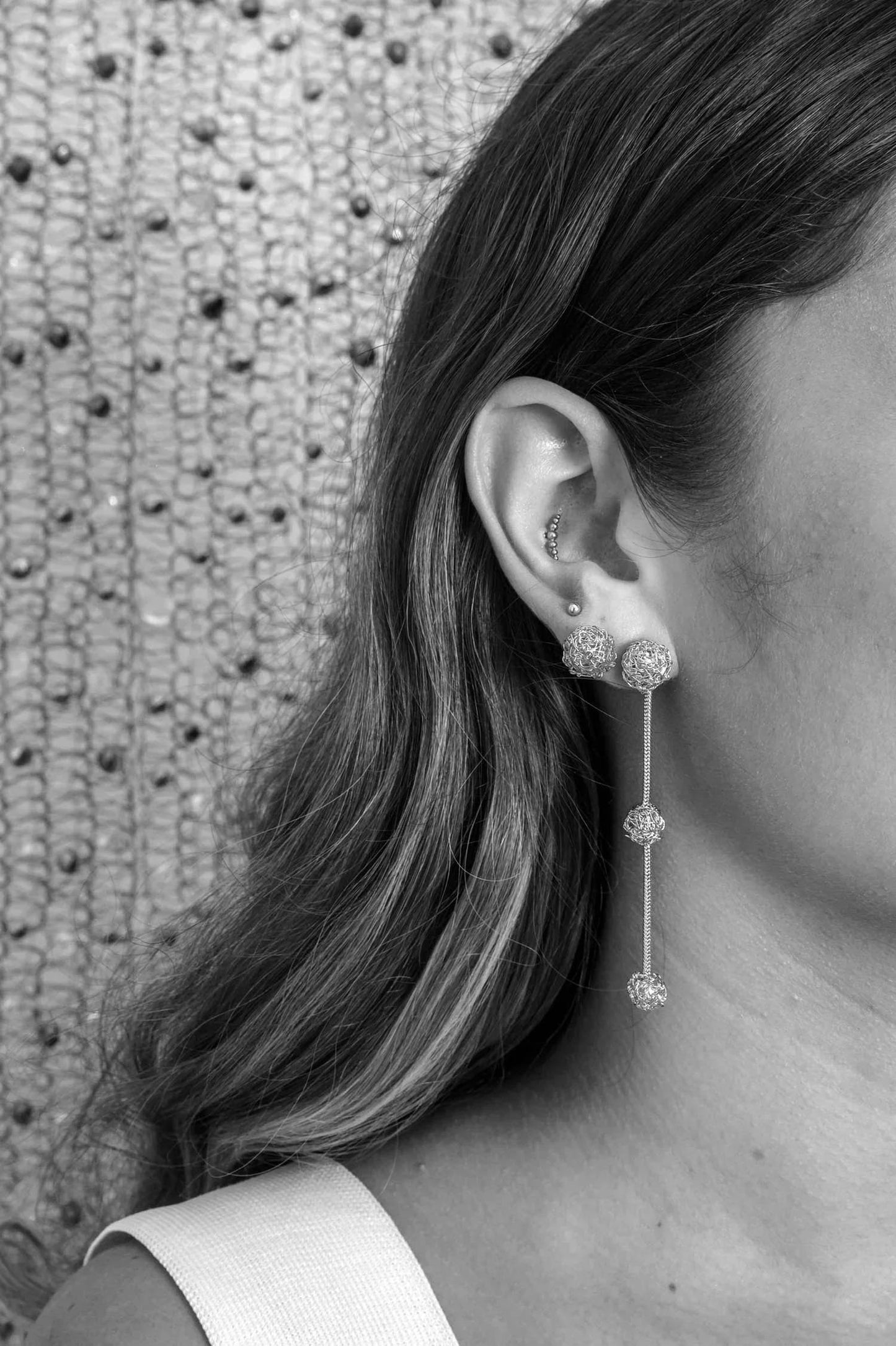 Women's Dome Post Handmade Crochet Earrings