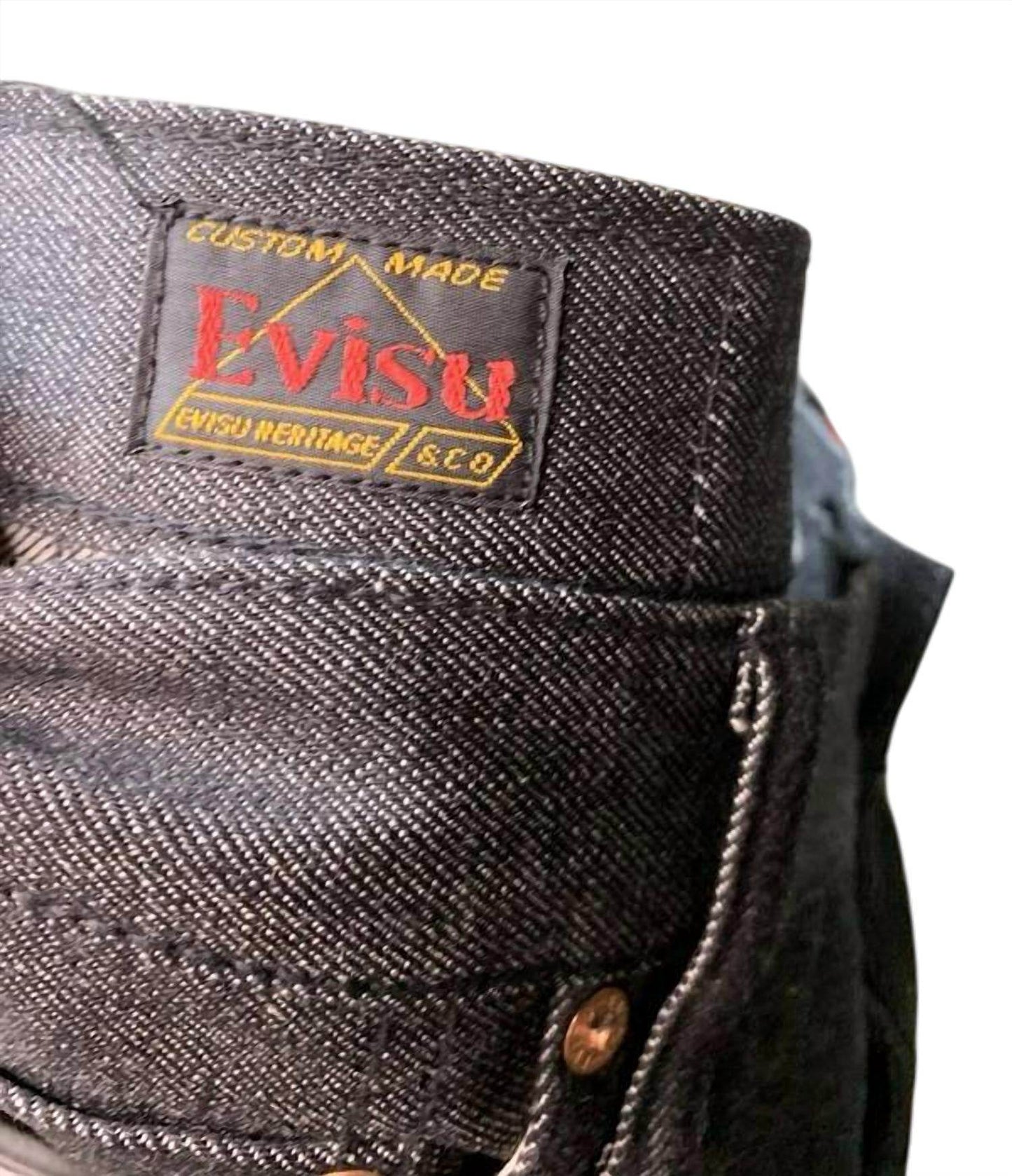 Evisu - Men Selvedge Baggy Jeans With Seagull Logo - Rack Hunt -