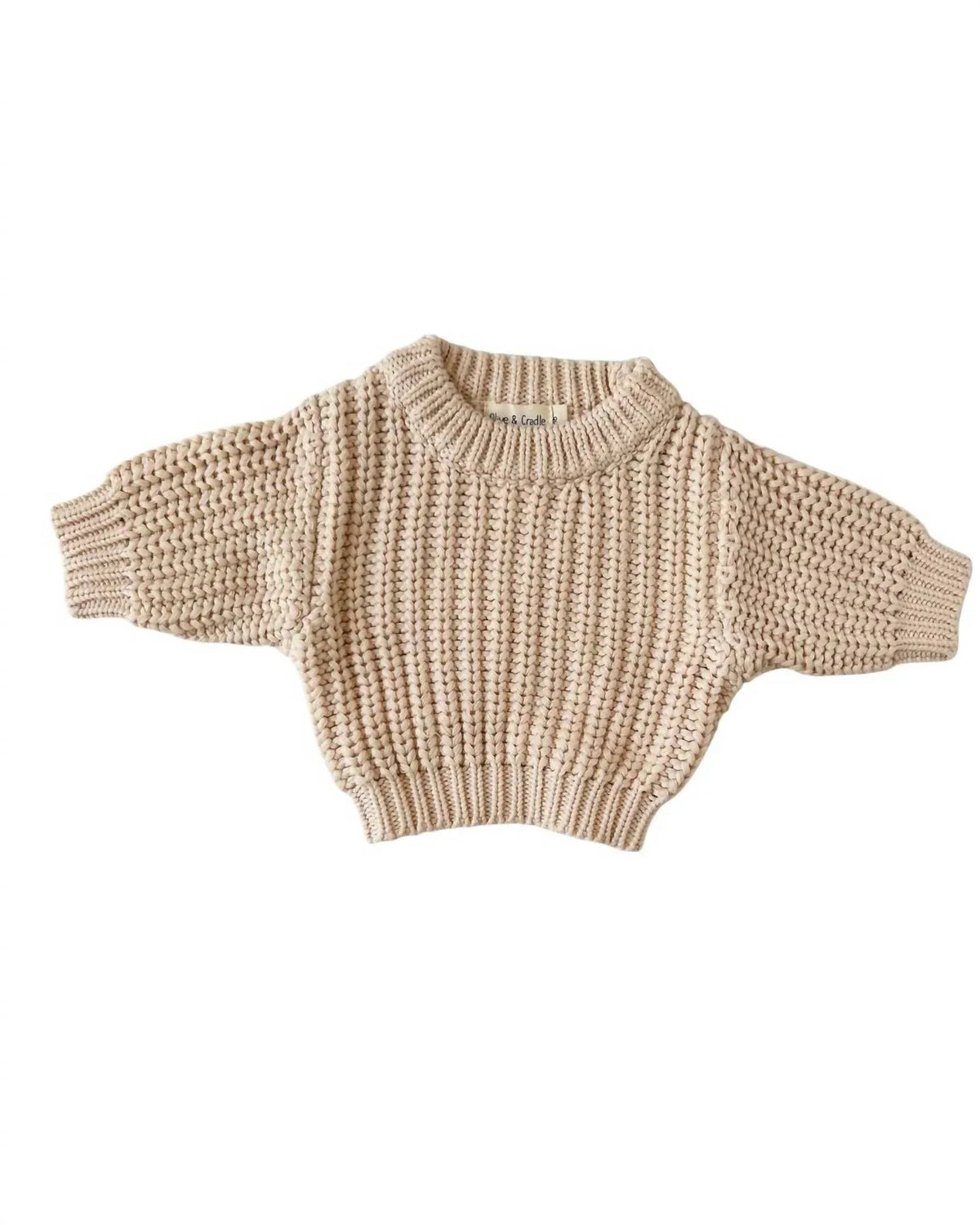 Olive & Cradle - Kids Chunky Knit Braided Sweater Cotton - Rack Hunt