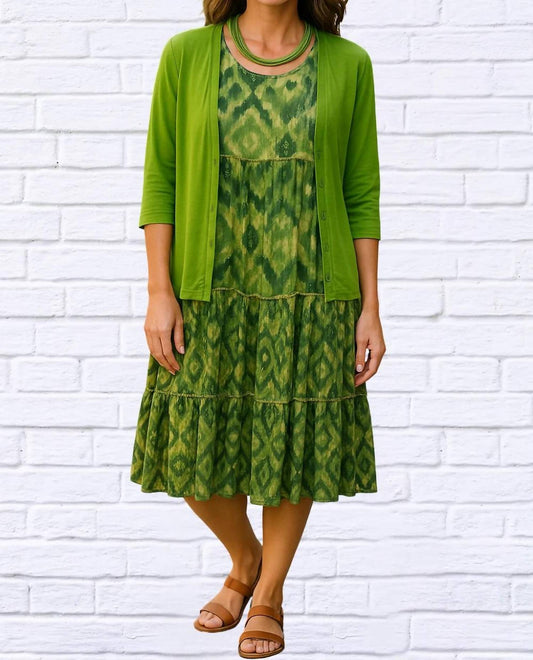 Contrast Midi Dress