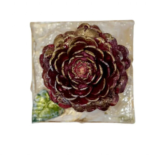 TamScott Art - Clay Camellia Wrapped Canvas - Rack Hunt