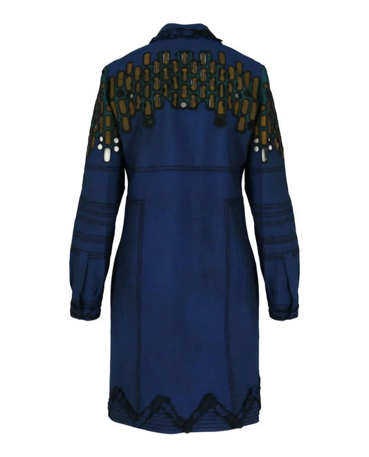 Bottega Veneta - Women's Collared Pattern Dress - Rack Hunt
