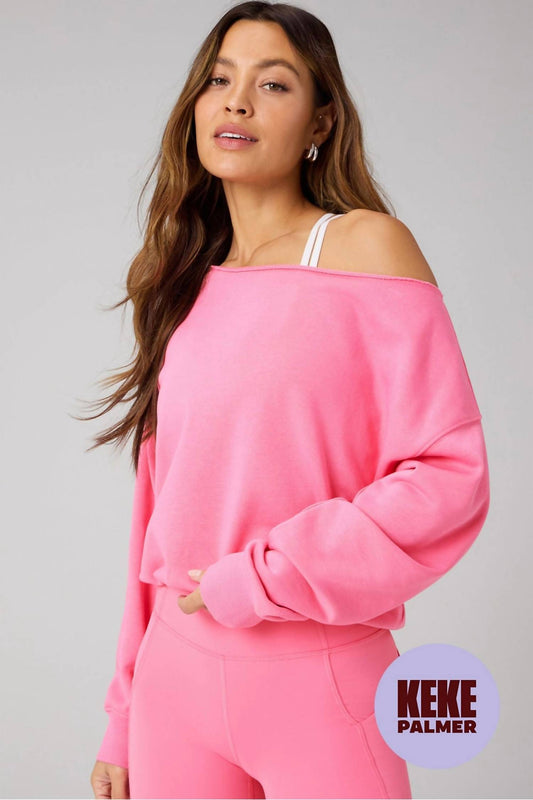 Year Round Terry Off Shoulder Sweatshirt
