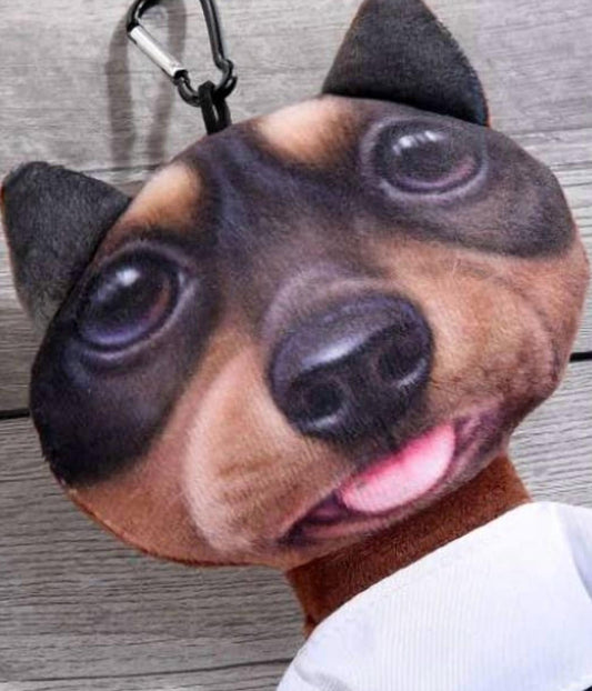 Women's Baby Face Beagle Jumbo Stuffed 3d Key Fob Keyring