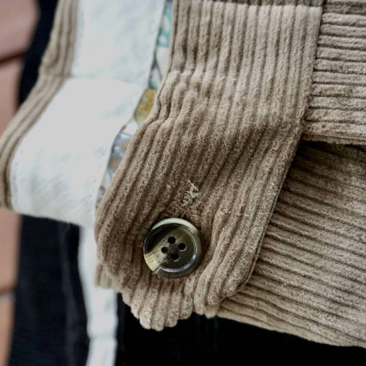 Milan Double Reverse Pleat Wale Luxury Italian Corduroy Pant