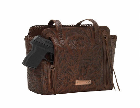 American West - Women's Secret Collection Zip Top Tote Bag With Compartment - Rack Hunt -