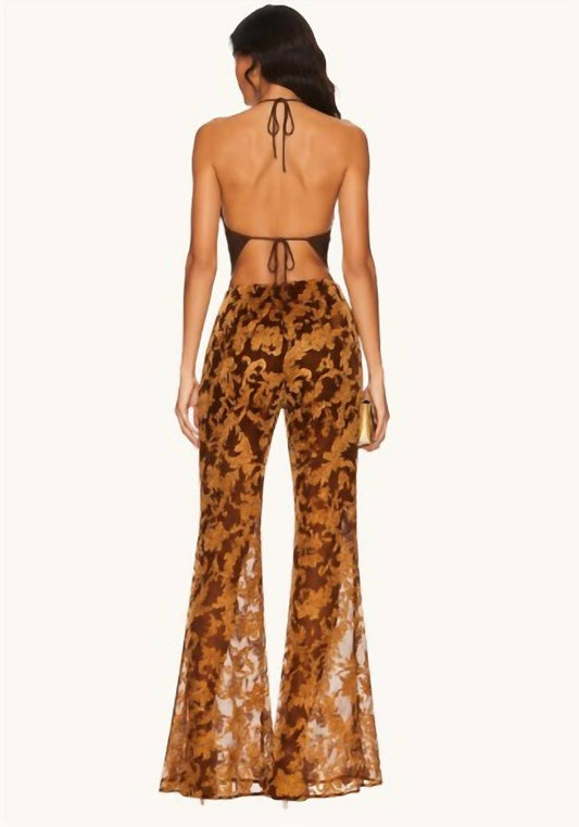 Baroque Flocked Flare Pants