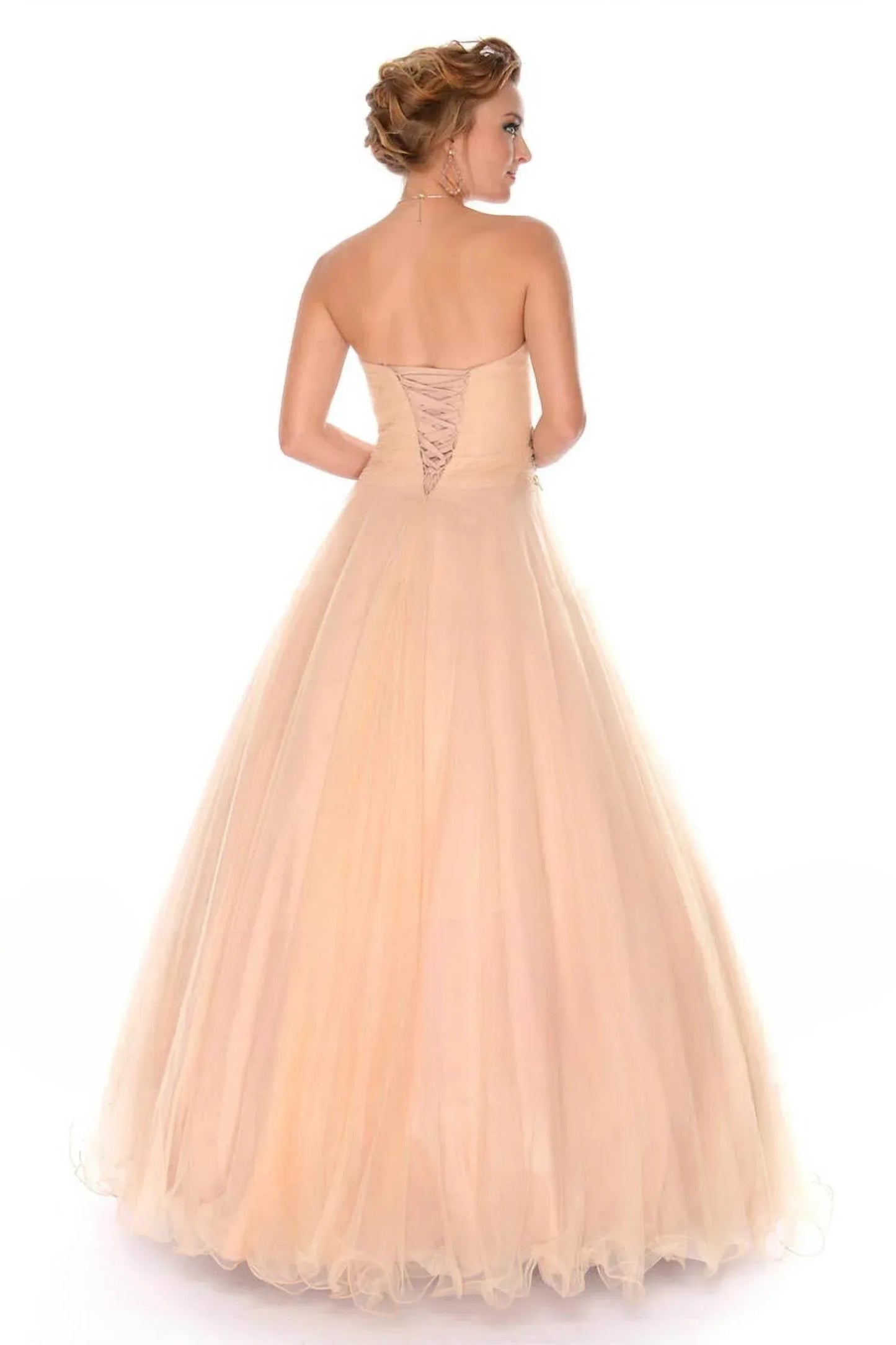 Precious Formals - Sweetheart Strapless Beaded Ballgown - Rack Hunt