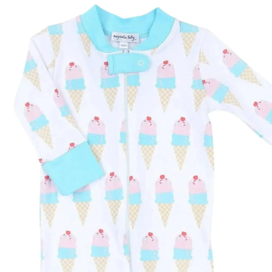 Magnolia Baby - Girls Two Scoops Zipped Pajamas New - Rack Hunt