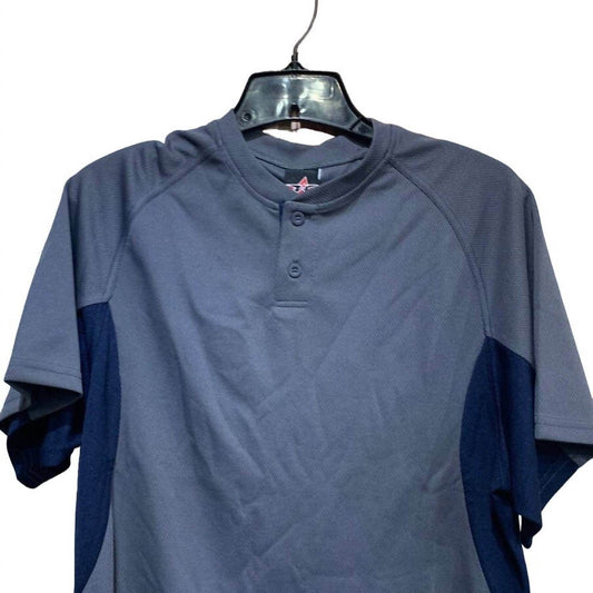 Alleson Athletic - Men's Baseball Two Button Short Sleeve Jersey Shirt - Rack Hunt -