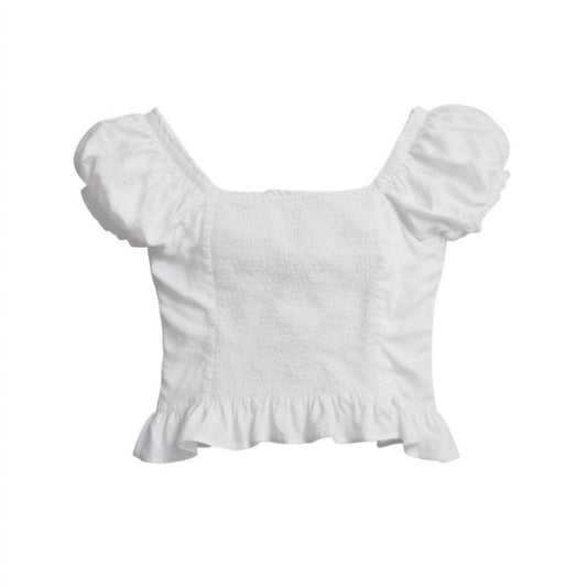 Women's Cropped Tie Front Top