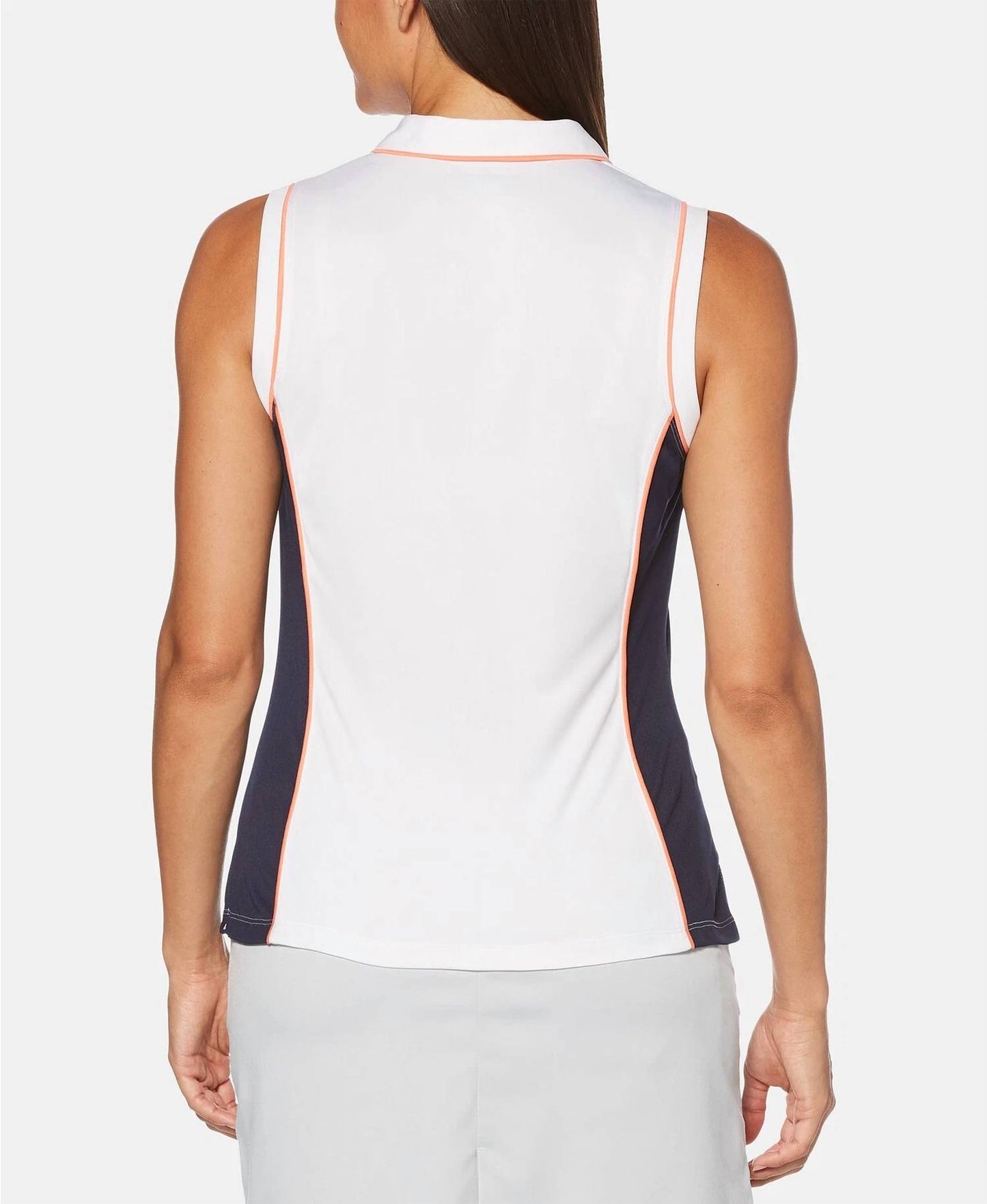 Colorblocked Sleeveless Golf Polo