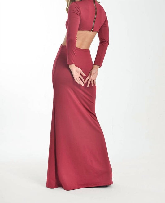 Embellished Cut-out Maxi Dress