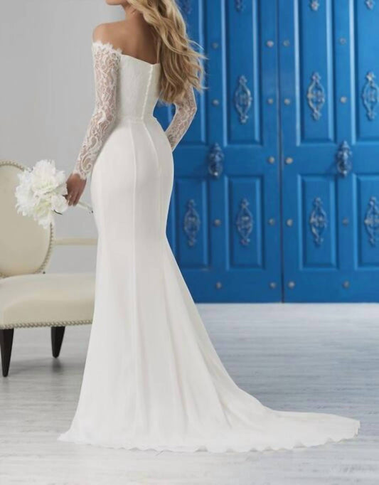 Off The Shoulder Wedding Gown