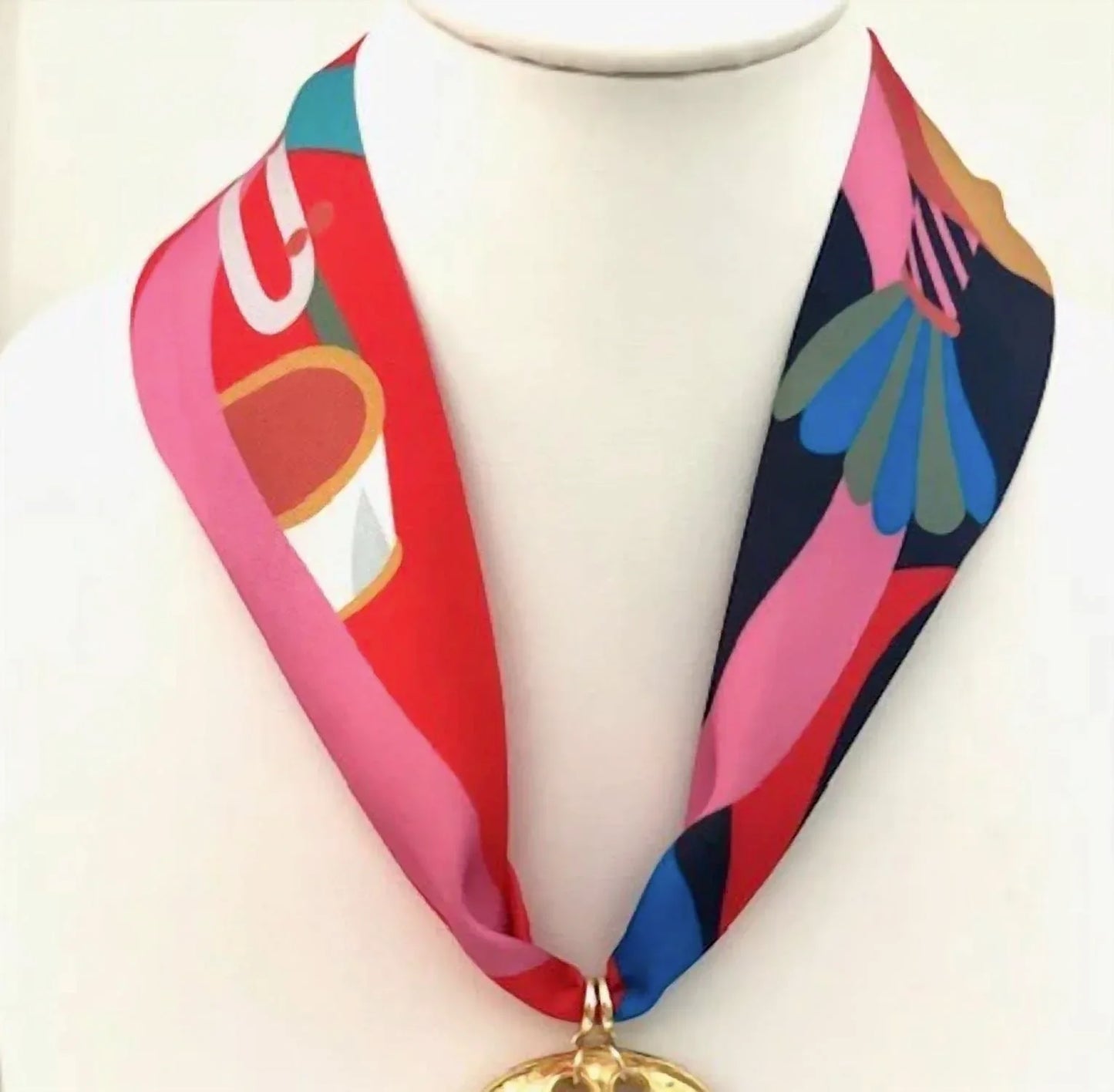 Knotty Bling - Women's Scarf Charm Necklace - side view - Rack Hunt