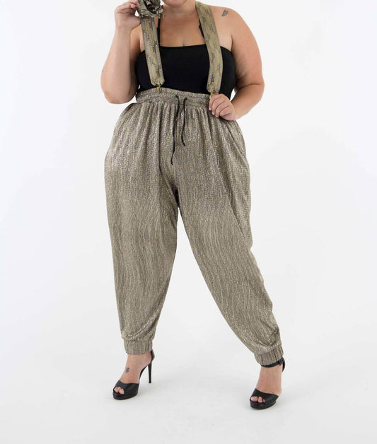 Sante Grace - Luxury Crinkle Evening Jogger Pants - Rack Hunt -