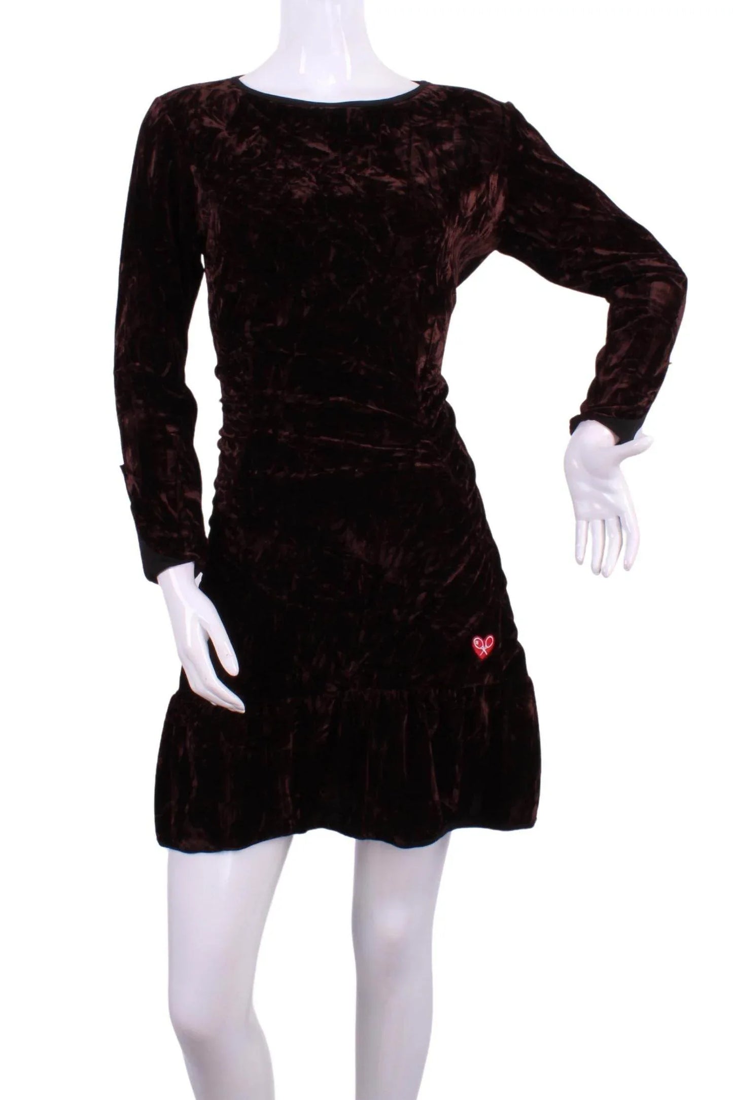 Love Love Tennis - Women's Velvet Long Sleeve Tennis Dress - Rack Hunt