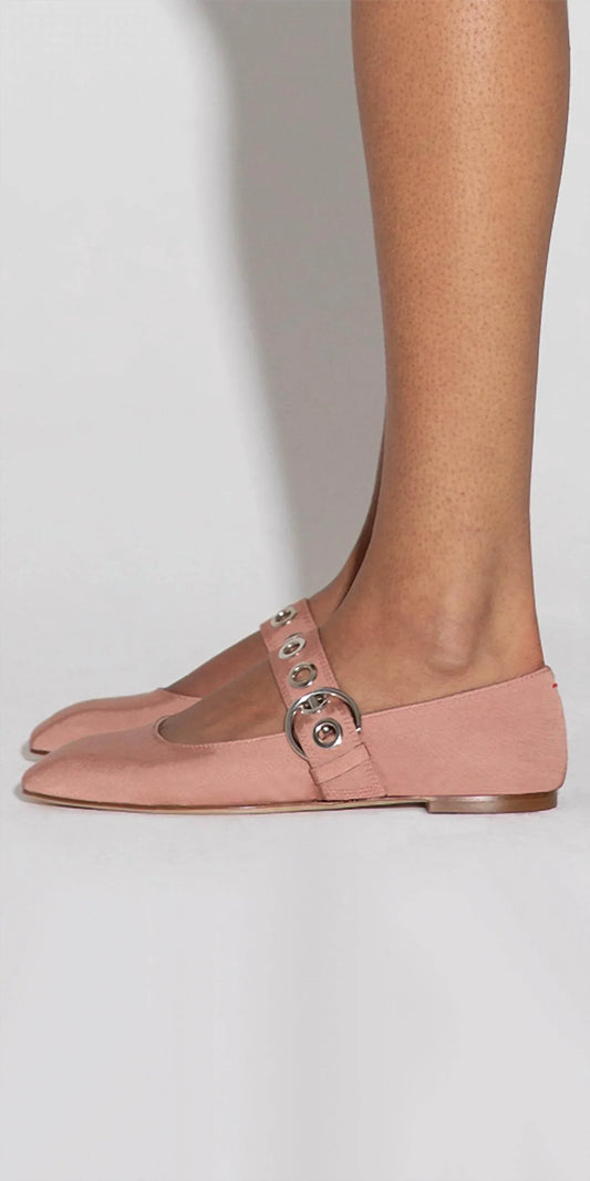 Aeyde - Women's Uma Eyelet Mary Jane Flats - Rack Hunt