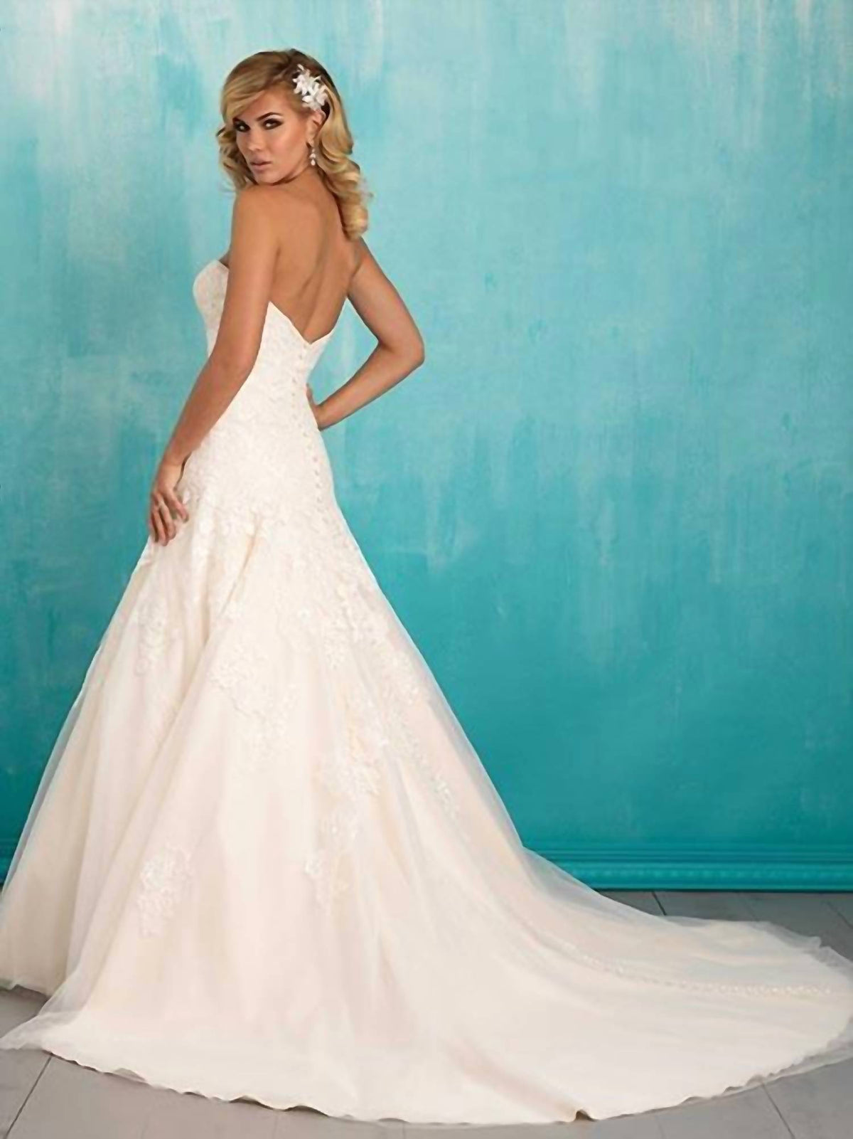 Strapless Lace Wedding Dress