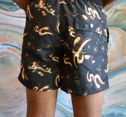 Bather - Patterned Swim Trunks - Rack Hunt