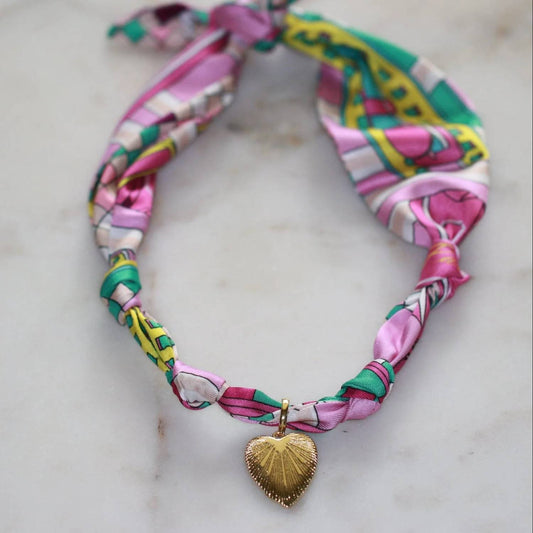 Women's Pretty Silk Scarf Necklace
