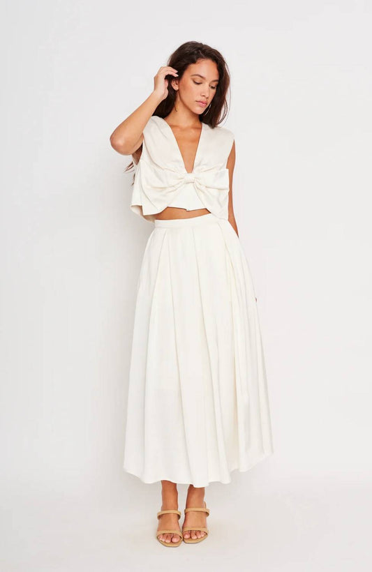 Bow V-neck Top