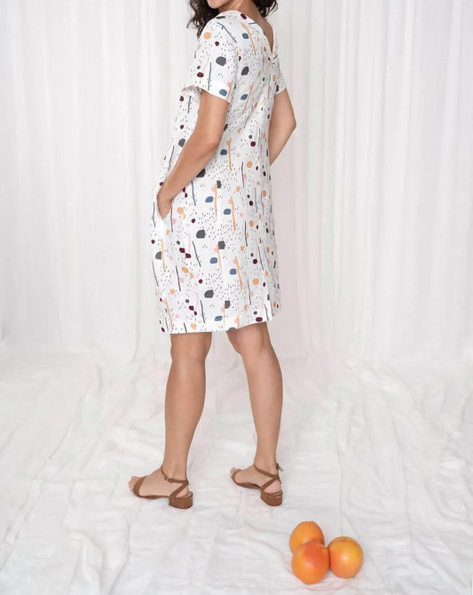 GR Nature - Emily Linen Print Dress - Rack Hunt