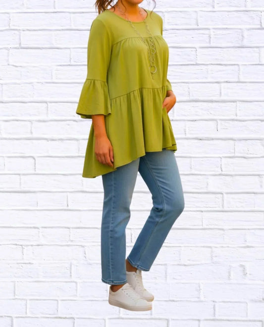 Calypso - Woven Gauged Trapeze Shirt Top - Rack Hunt