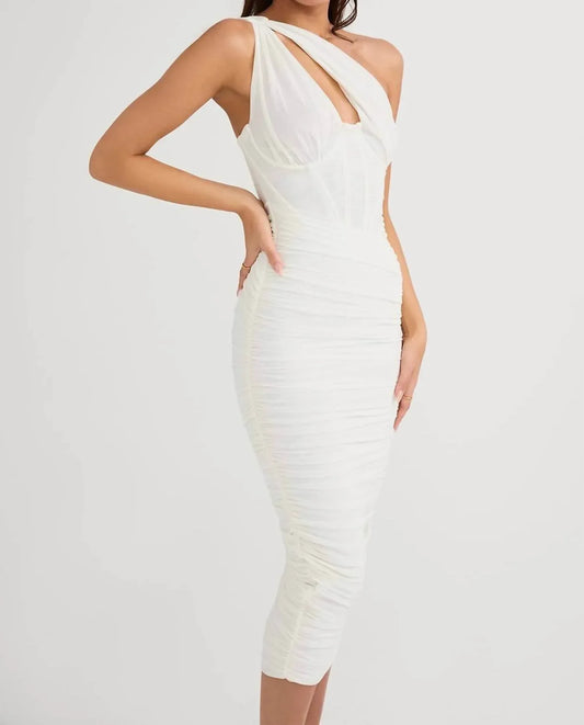 House of CB - Valentina Asymmetric Cutout Midi Dress - Rack Hunt