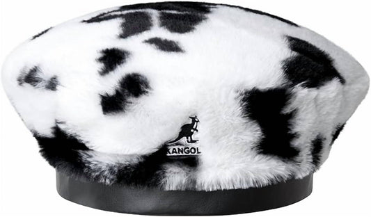Women's Faux Fur Cow Print Beret