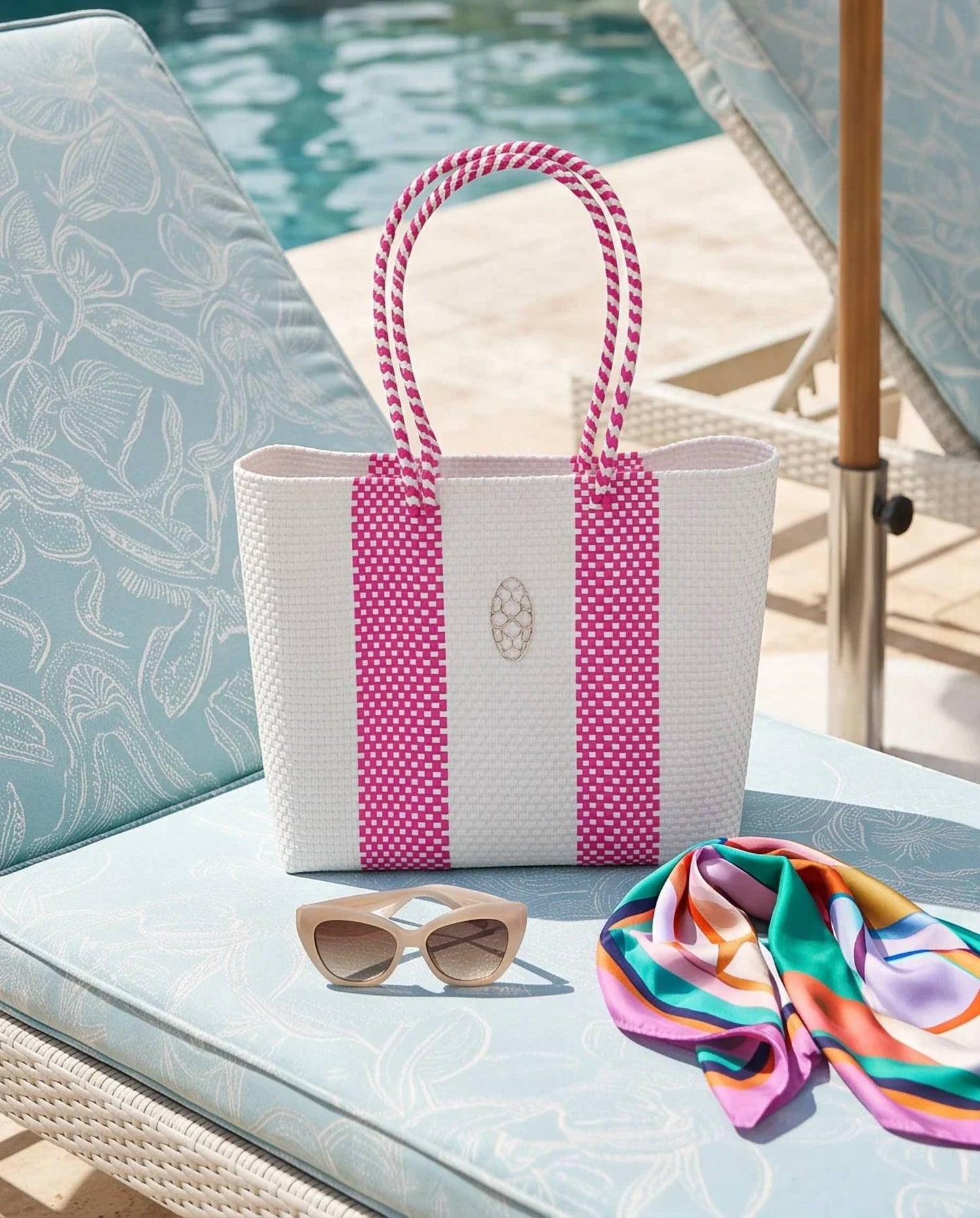 Medium Striped Tote Bag