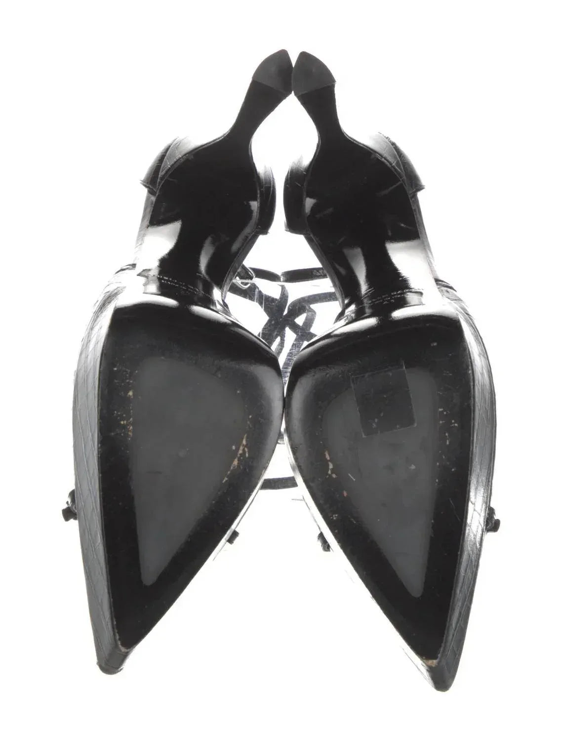 Arielle Baron - Preloved Women's Leather Embossed D'orsay Pumps - Rack Hunt