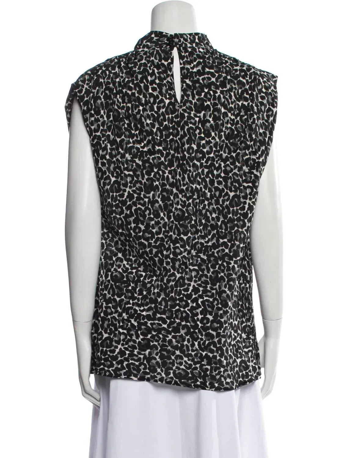 Callas Milano - Women's Animal Print Mock Neck Blouse - Rack Hunt