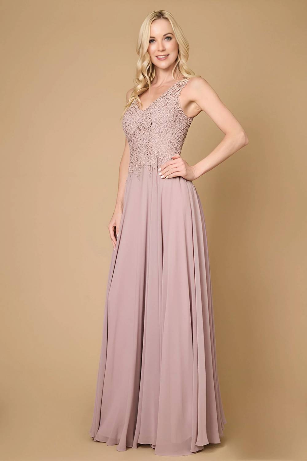Long Formal Chiffon Evening Gown