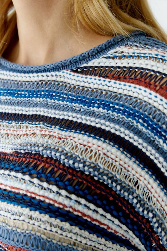Yarn Mix Stripes Pullover