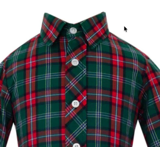 Anavini - Boy's Plaid Button Down Long Sleeve Michael Shirt - Rack Hunt