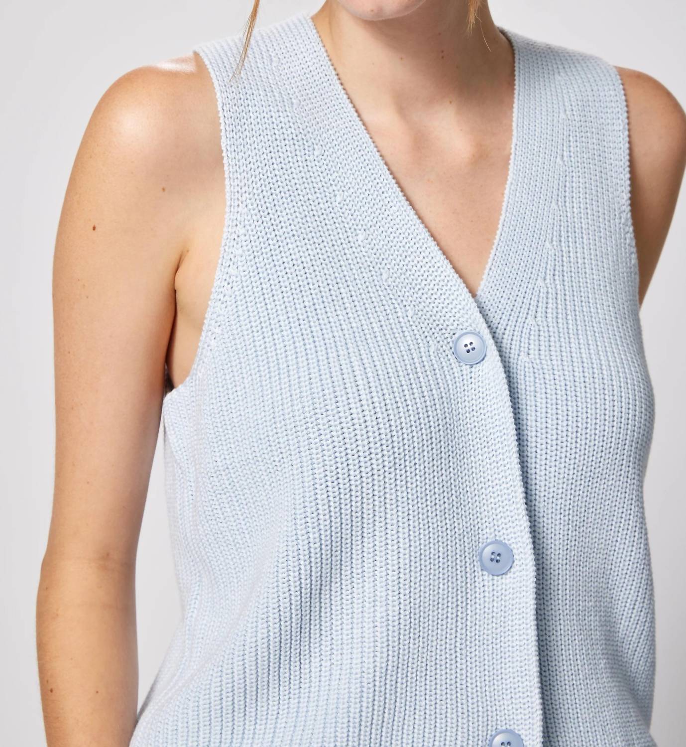 Cotton Cashmere Knit Vest