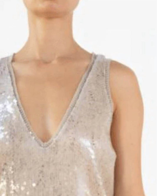Aviu - Sleeveless Sequined Blouse - Rack Hunt -