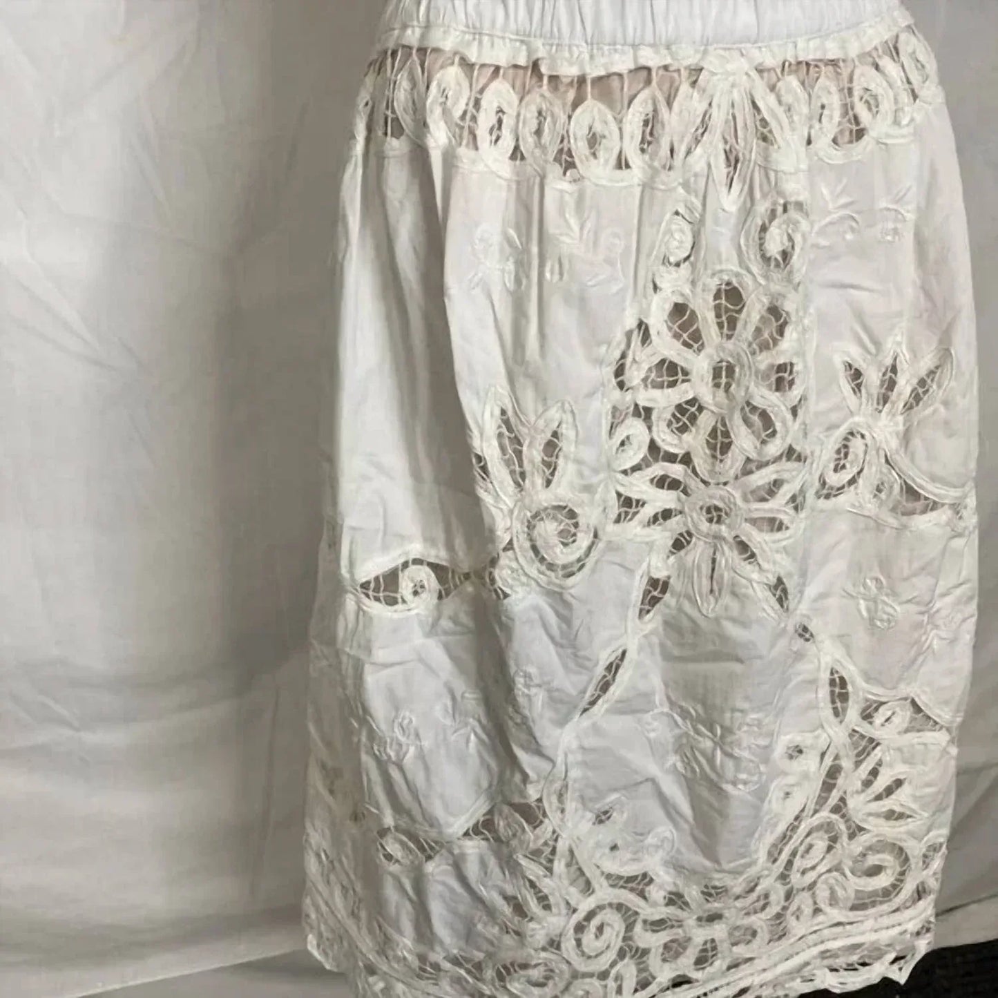 Maeve - Women's Lace Inset Romantic Skirt - Rack Hunt