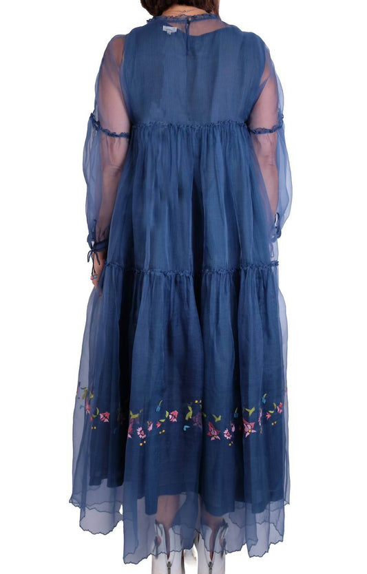 EKA Design Studio - Overlay Embroidered Tiered Dress - Rack Hunt -