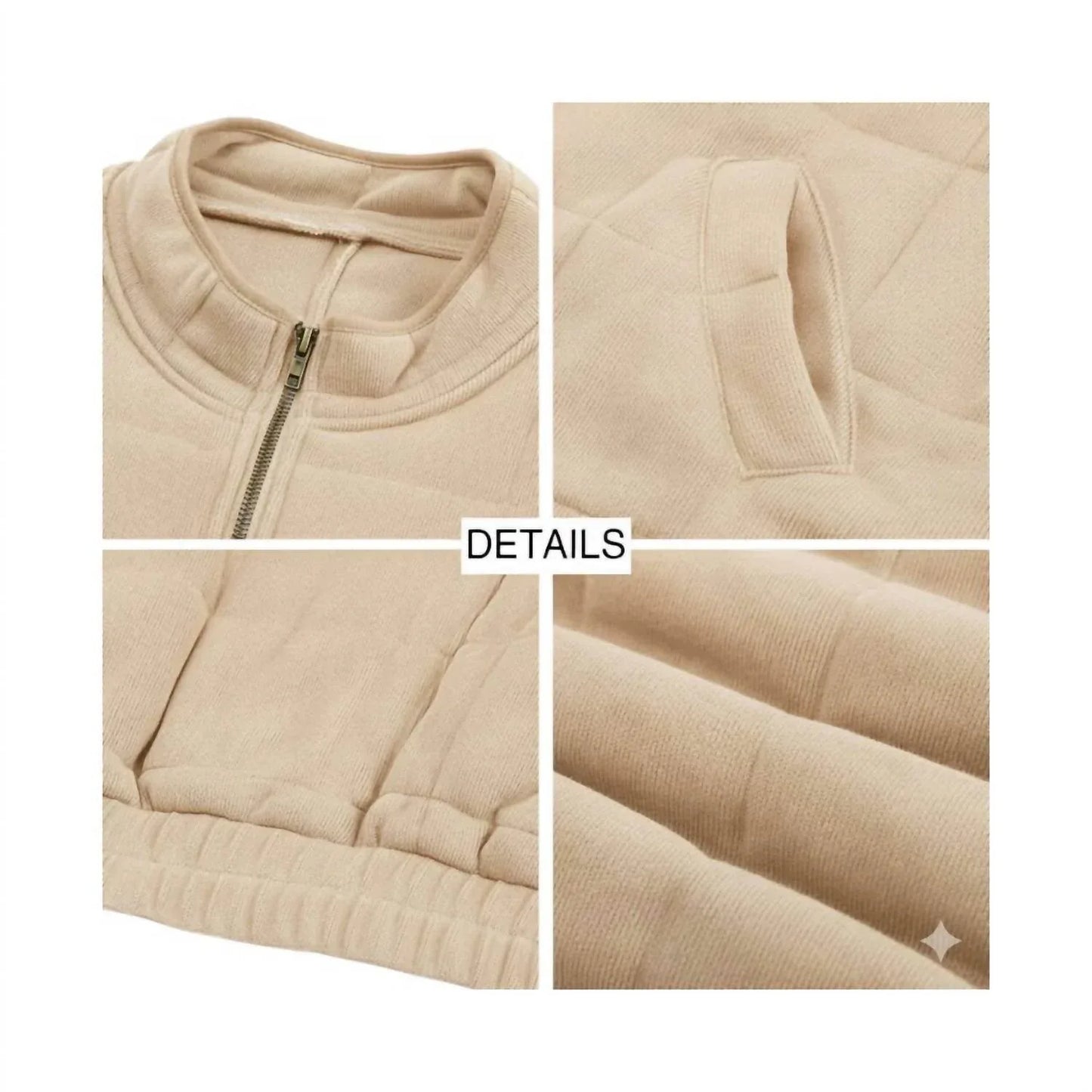 Sweet as a Peach - Quilted Zip-up Jacket - Rack Hunt