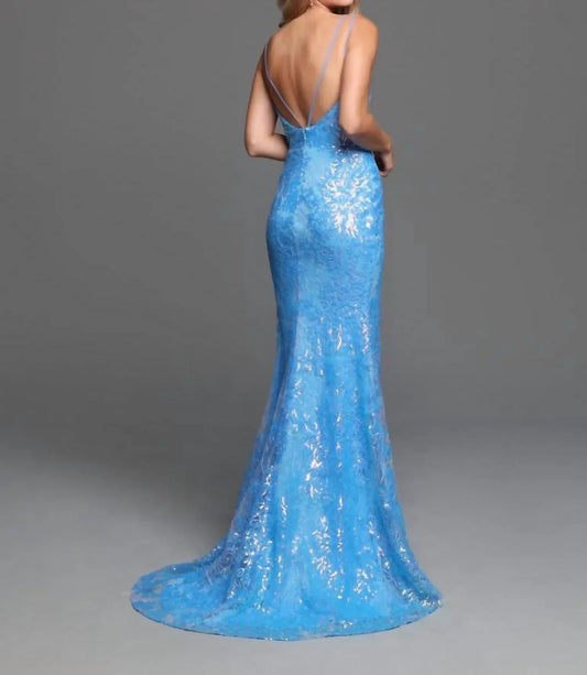 Sparkle Bridal Couture - Patterned Sequin Fit & Flare Prom Dress - Rack Hunt
